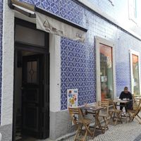Outside seating at Raiz in Aveiro