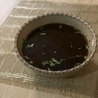 Miso soup  at Raiz in Aveiro