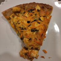 Quiche with tofu and carrots at Raiz in Aveiro