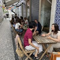 Outside seatingg  at Raiz in Aveiro