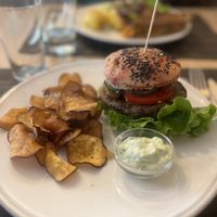 Bean burger  at Raiz in Aveiro