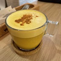 Golden milk  at Raiz in Aveiro