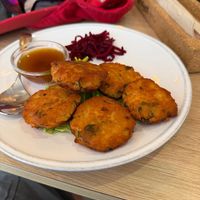 Lentil falafel at Raiz in Aveiro