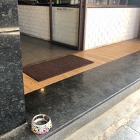 Water bowl for four-legged friends! at Habibi Falafel in Bangalore