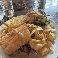 Mushroom Sandwich with kettle chips  at Revelstoke in Peterborough