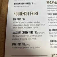 Menu July 2023  at Monnik in Louisville