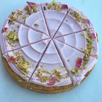 pistachio & rose cornmeal cake at Sweet Maresa's in Kingston