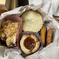 Thanksgiving cookie tin. Pumpkin snickerdoodles and carrot cake thumb print cookies are to die for    at Sweet Maresa's in Kingston