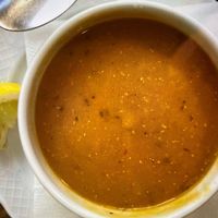 Lovely lentil soup at Art Corner Cafe in Vienna