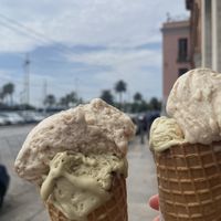 pistacchio & nocciola 😍😍😍  at Gelateria Peter Pan in Cagliari