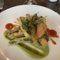 Vegan tempura  at Siar Restaurant at The Ellison in Castlebar