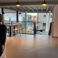 Upstairs seating at Eazie in Breda