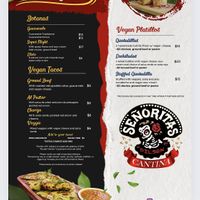 Vegan menu 2024  at Senoritas Cantina in Chicago