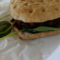 Vegan burger at Guilderton General Store in Guilderton