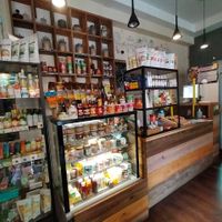 Front desk and store at Ananda Cafe in St Petersburg