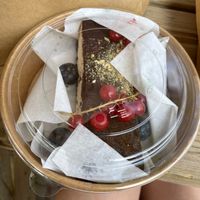 Chocolate ice cake at HUMM Restaurant in Antwerpen