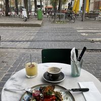 View from their outdoor seats  at HUMM Restaurant in Antwerpen