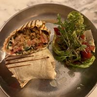 Seitan wrap  at HUMM Restaurant in Antwerpen