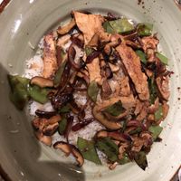Vegan “chicken” stir fry  at Busboys and Poets - Langston Lofts in Washington