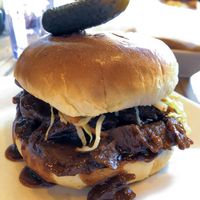 V pulled pork ( AMAZING OMG)  at Busboys and Poets - Langston Lofts in Washington