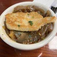 French onion soup   at Manna Kitchen in Lisle
