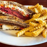 Reuben sandwich. So large it’s 2 meals  in one    at Manna Kitchen in Lisle
