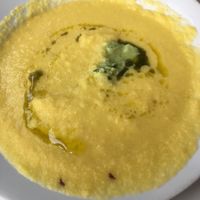 Seasonal yellow gazpacho at Busboys and Poets - Mount Vernon Triangle in Washington