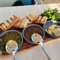 Seasonal dip with focaccia at Quiora in Honolulu