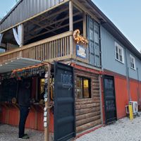 Hop's Fork. Double stacked storage container at Hop's Fork in Campton