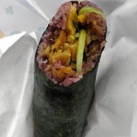 Mock chicken and veg, Curry rice roll at Mita Rice Rolls in Fuzhou