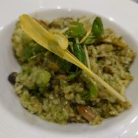 Spinach risotto at Uncle Q in Taipei