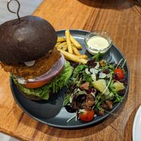 Mushroom burger at Uncle Q in Taipei