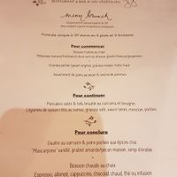 Menu du brunch at the friendly kitchen in Paris