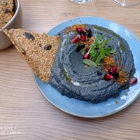Black hummus at the friendly kitchen in Paris