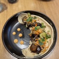 Marinated tofu  at the friendly kitchen in Paris