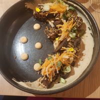 Tofu main course at the friendly kitchen in Paris