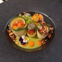 Courgette cannelloni at the friendly kitchen in Paris