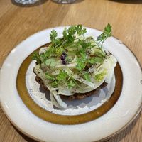 Sesame and fennel tartlet   at the friendly kitchen in Paris