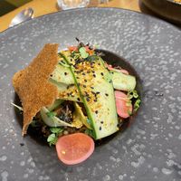 Buckwheat congee with seaweed and mushrooms   at the friendly kitchen in Paris