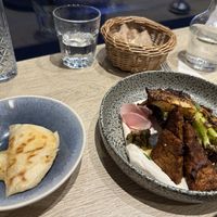 Roasted half broccoli with tempeh  at the friendly kitchen in Paris