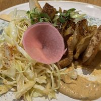 Brochette de tofu   at the friendly kitchen in Paris