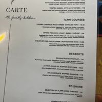 menu at the friendly kitchen in Paris