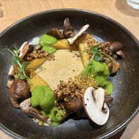 Polenta and mushrooms   at the friendly kitchen in Paris