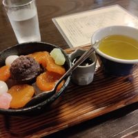 Apricot shiratama anmitsu at Takemura in Tokyo