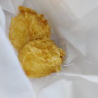 Fried manjū for takeout at Takemura in Tokyo