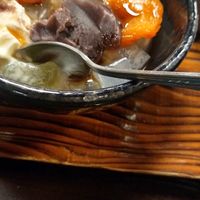 Bean past with apricots. Amazing. Also they now allow photos, Japanese locals were taking photos and I could not find the old prohibition on menu anymore. at Takemura in Tokyo