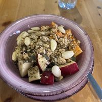 Mixed fruit with granola and vegan yogurt  at Casa Verde in Tenerife