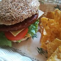 Hamburguesa vegana Casa Verde at Casa Verde in Tenerife