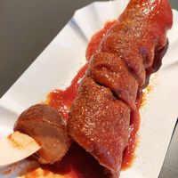 "Currywurst" (3.20€) at Curry 36 - Hauptbahnhof in Berlin