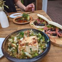 Portobello buns on the right are a MUST at Yunnan By Potomac  in Arlington